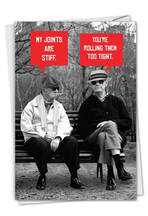 Men Stiff Joints Funny Birthday Paper Greeting Card