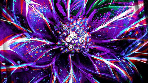 Purple White Fractal Flower Art Abstraction Abstract Hd Desktop