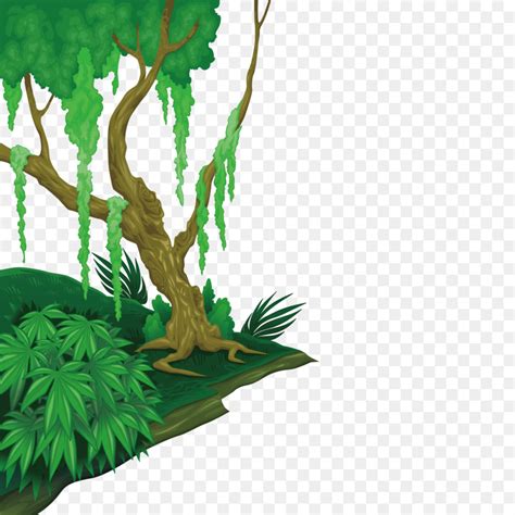 Vektor Tegak: Background Hutan Vector Png