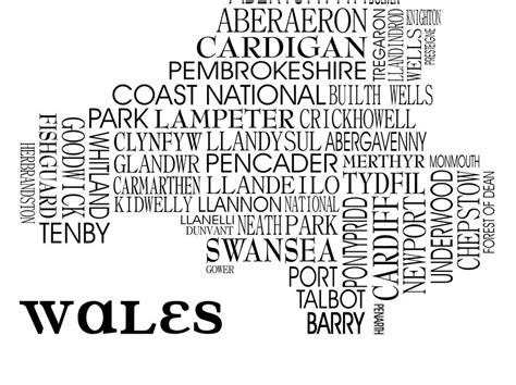 Wales Word Map By Adrian Mcmurchie
