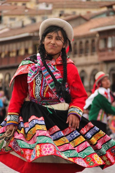 Peruvian Woman In Traditional Dress Editorial Stock Image Image Of