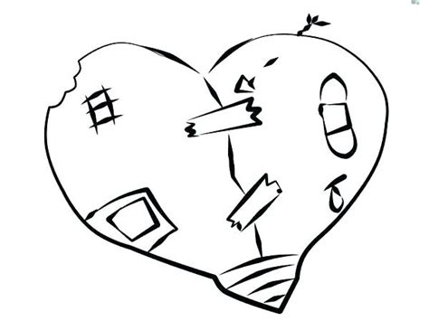 Printable Broken Heart Coloring Pages - Anime Coloring Pages For
