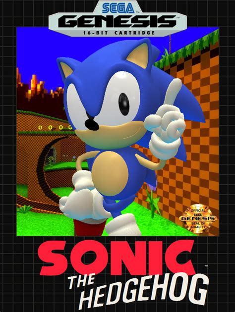 Sonic the Hedgehog (1991, American) - H3D Boxart by Nictrain123 on