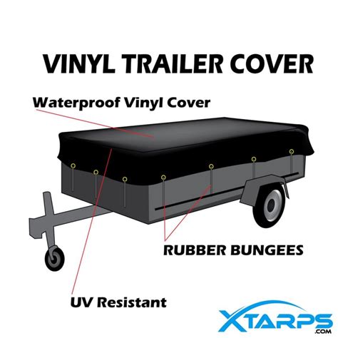 Xtarps 8 X 14 Black Color 18oz Heavy Duty Waterproof Vinyl Trailer