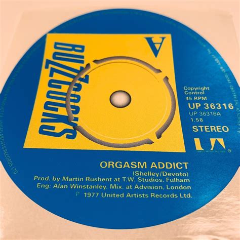 buzzcocks orgasm addict record label vinyl sticker punk ebay