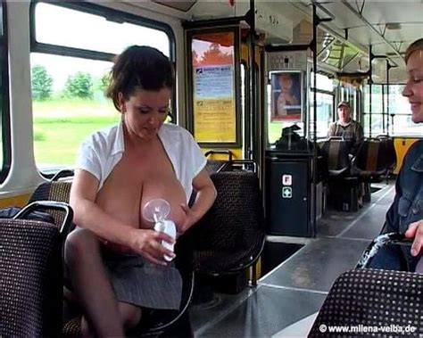 Watch Milena Velba Lactating On The Tram Big Tits Huge Tits