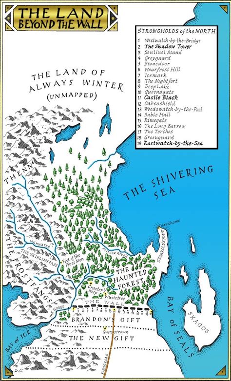 Map Of Westeros Beyond The Wall Maps Of The World