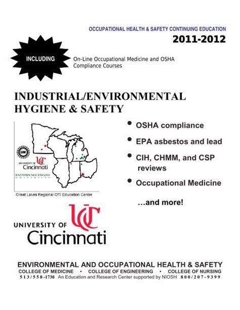 Industrialenvironmental Hygiene And Safety â ¢ Osha