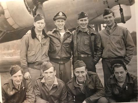B 17 Pilot And Crew 487th Bomb Group England 1943 Leather Flight