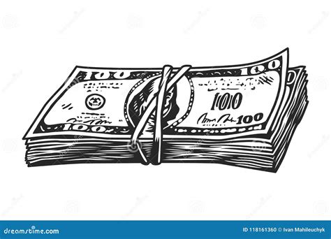 Vintage Money Stack Concept Stock Vector Illustration Of Rich Dollar