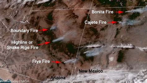 Satellite Photo Of Wildfires In The Southwest Wildfire Today