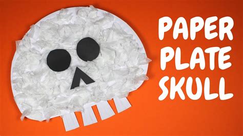 How To Make A Paper Plate Skull Halloween Crafts For Toddlers Youtube