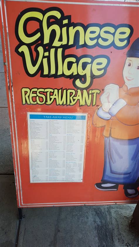 Menu At Chinese Village Restaurant Beechworth