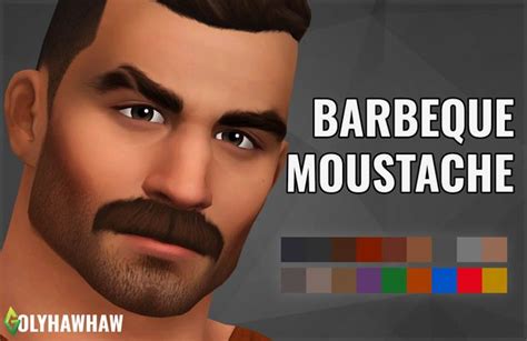Barbeque Moustache Golyhawhaw On Patreon Sims Hair Sims 4 Hair