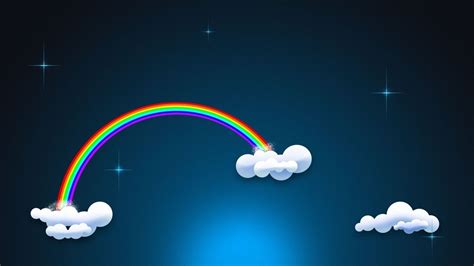 Free Download Rainbow In The Clouds Wallpaper 1365x768 For Your