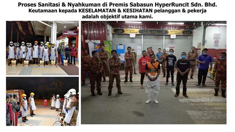 Team of professional instrument people! Proses Sanitasi & Nyah Kuman Di SABASUN HyperRuncit Sdn Bhd