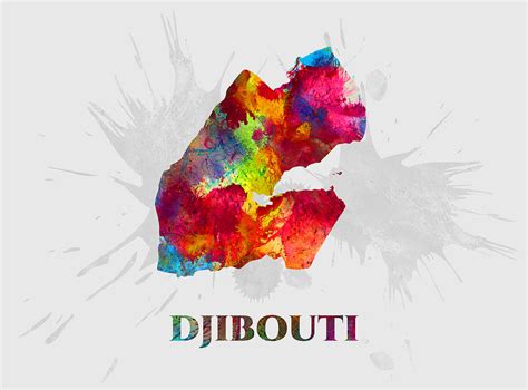 Djibouti Map Artist Singh Mixed Media By Artguru Official Maps Fine Art America