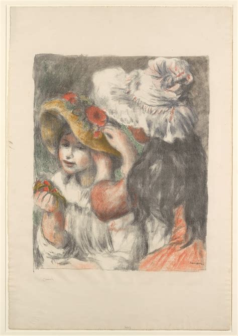 Auguste Renoir The Hat Pinned With Flowers Le Chapeau Épinglé The