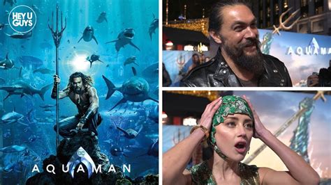 Jason Momoa Amber Heard Dolph Lundgren Interviews Aquaman World