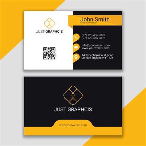 Yellow Corporate Business Card 999625 Vector Art At Vecteezy