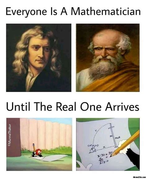 Everyone Is A Mathematician Until The Real One Arrives Meme