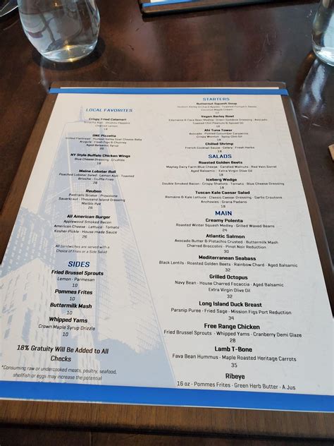 Menu At One Dine At One World Observatory Restaurant New York City