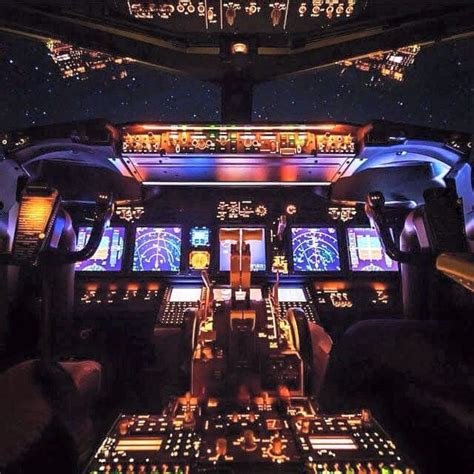 Night Flight Flight Deck Pilot Quotes Control Panels Airplane