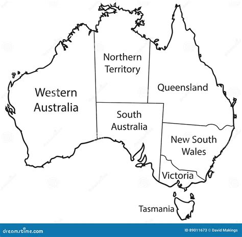 Blank Political Map Of Australia