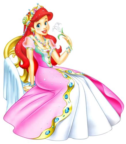 Ariel Princesse Disney La Petite Sirène Dessin Animé Render