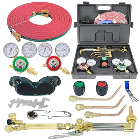 buy rx weld oxygen and acetylene cutting torch and welding kit portable oxy brazing welder tool