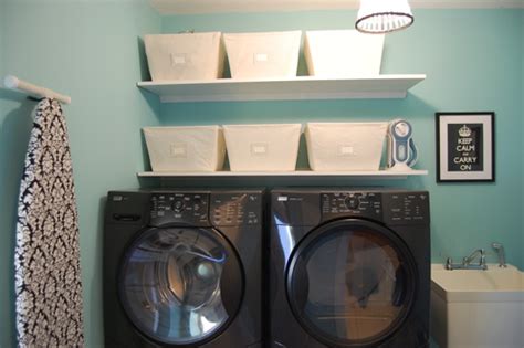 This deep green shade pairs beautifully with natural wood trim and other muted, deep accent colors. Laundry Room Paint Colors - Transitional - laundry room ...