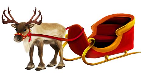 Santa Clauss Reindeer Png Transparent Image Download Size 1260x658px