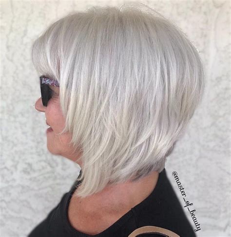 Gorgeous Hairstyles For Gray Hair Layered Bob Hairstyles Bobs Haircuts Hairstyles With