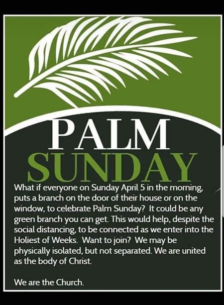 Palm Sunday 2020 A Reflection Leaf Project