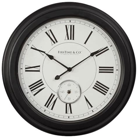 Firstime And Co Firstime And Co Black Everett Wall Clock 40245