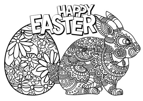 View Coloring Pages Easter Theme 