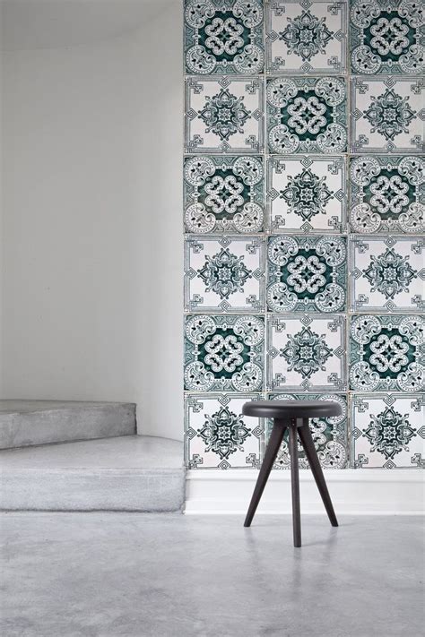 Tile Effect Wallpaper With Images Portuguese Tile Patterned Floor
