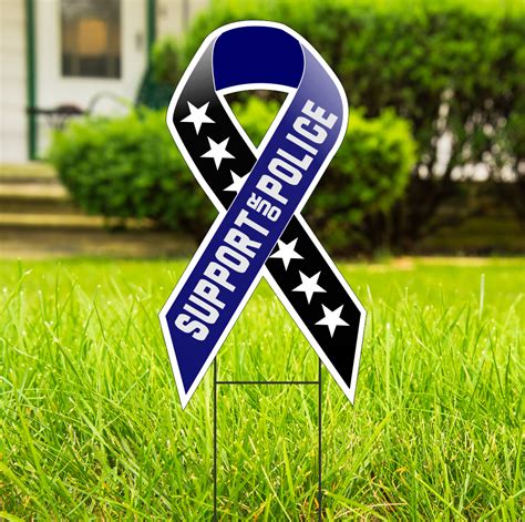 Support Our Police Yard Sign~large~ribbon Shaped~great Fundraiser