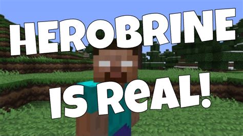 Herobrine Is Realminecraft Herobrineis He Real Youtube
