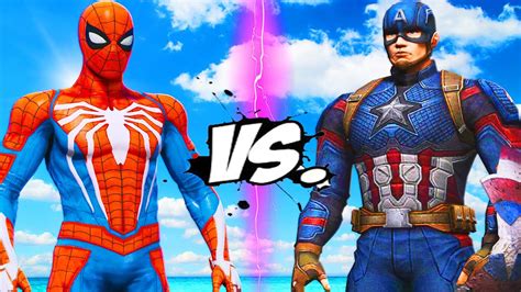 Captain America Vs Spiderman Epic Battle Youtube