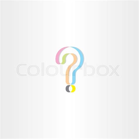 Colorful Question Mark Logo Vector Stock Vector Colourbox