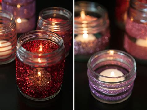 How To Make Diy Glittered Glass Jars ~ Perfect Candle Holders