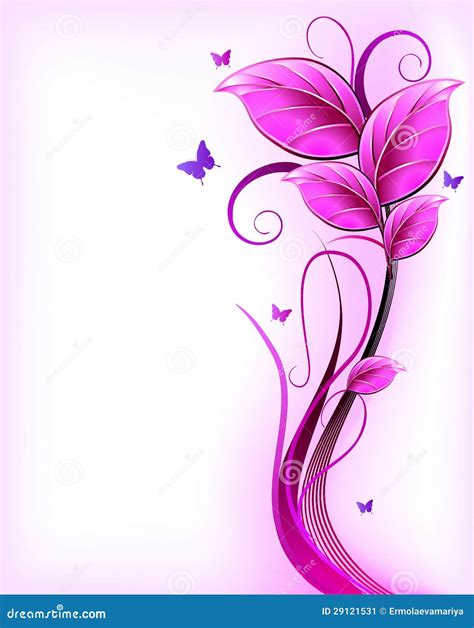 Floral Pink Background Vector Stock Vector Illustration Of Natural