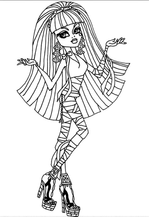 Print And Download Monster High Coloring Pages Printable For Your Kids