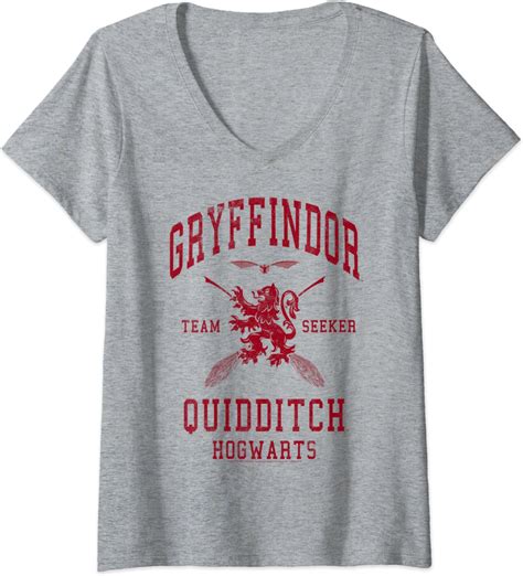 Buy Womens Harry Potter Gryffindor Quidditch Team Seeker V Neck T Shirt