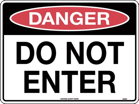 Danger Do Not Enter Danger Signs Uss