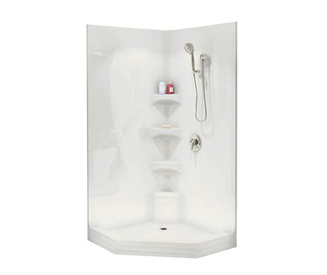 Helping people create beautiful bathrooms they love! MAAX Equinox II 1-Piece Neo-Angle Shower Stall in White ...