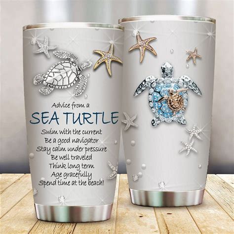 Svg Png Advice From A Sea Turtle Tumbler Turtle Tumbler Etsy