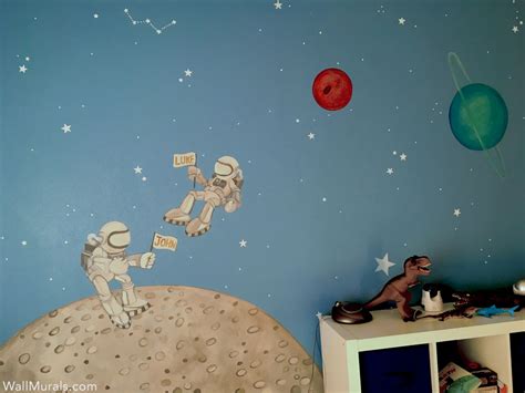 Space Wall Murals Hand Painted Wall Murals By Colettewall Murals By