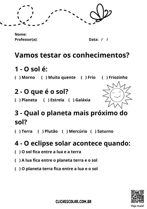 Atividades Sobre O Sol 2o Ano
